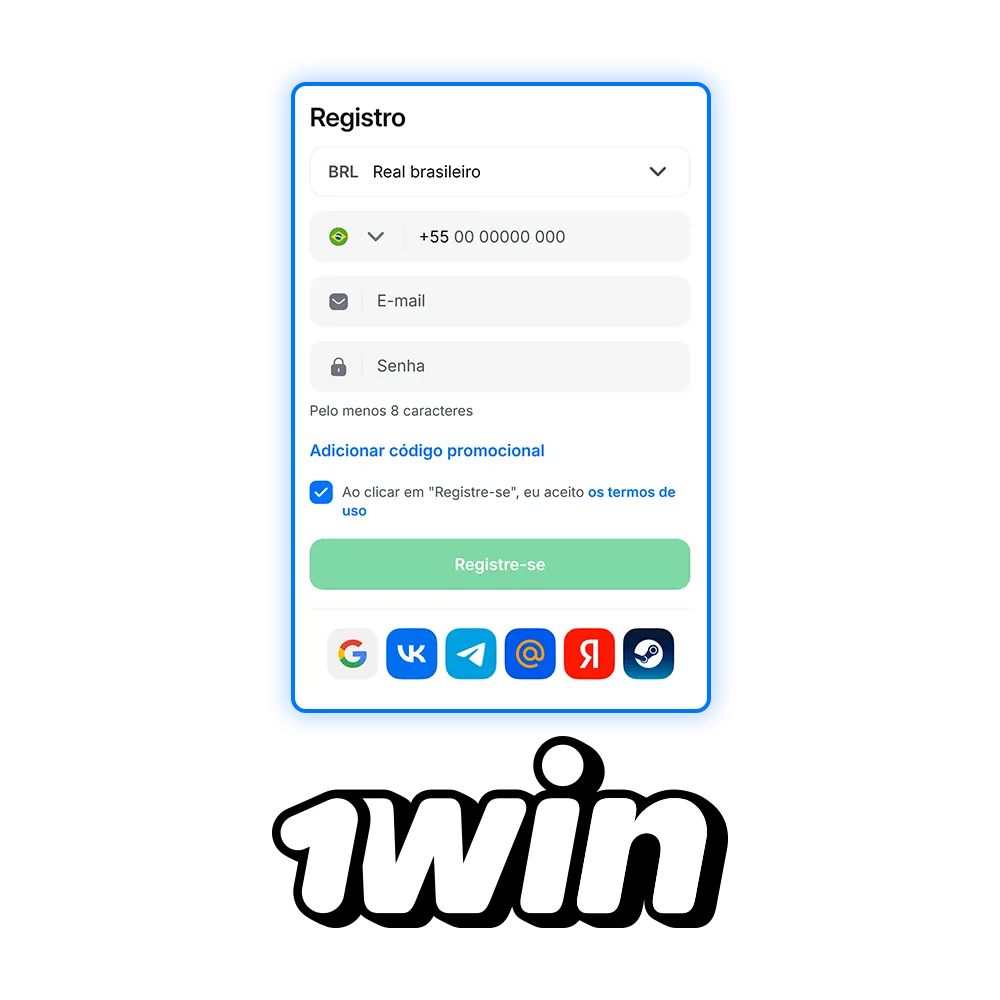 Faça seu 1win cadastro e verifique sua conta para jogar agora.
