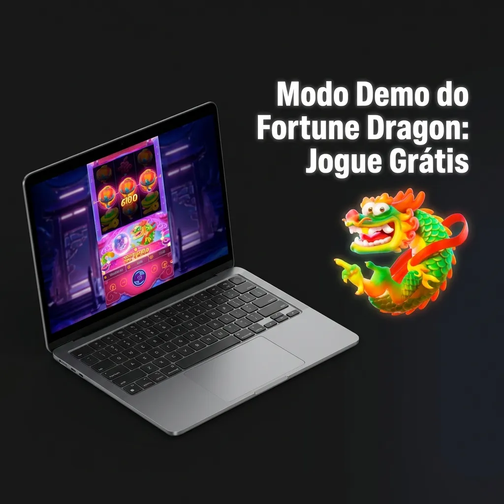 Fortune Dragon demo mode interface showing free play with virtual credits and bonus features