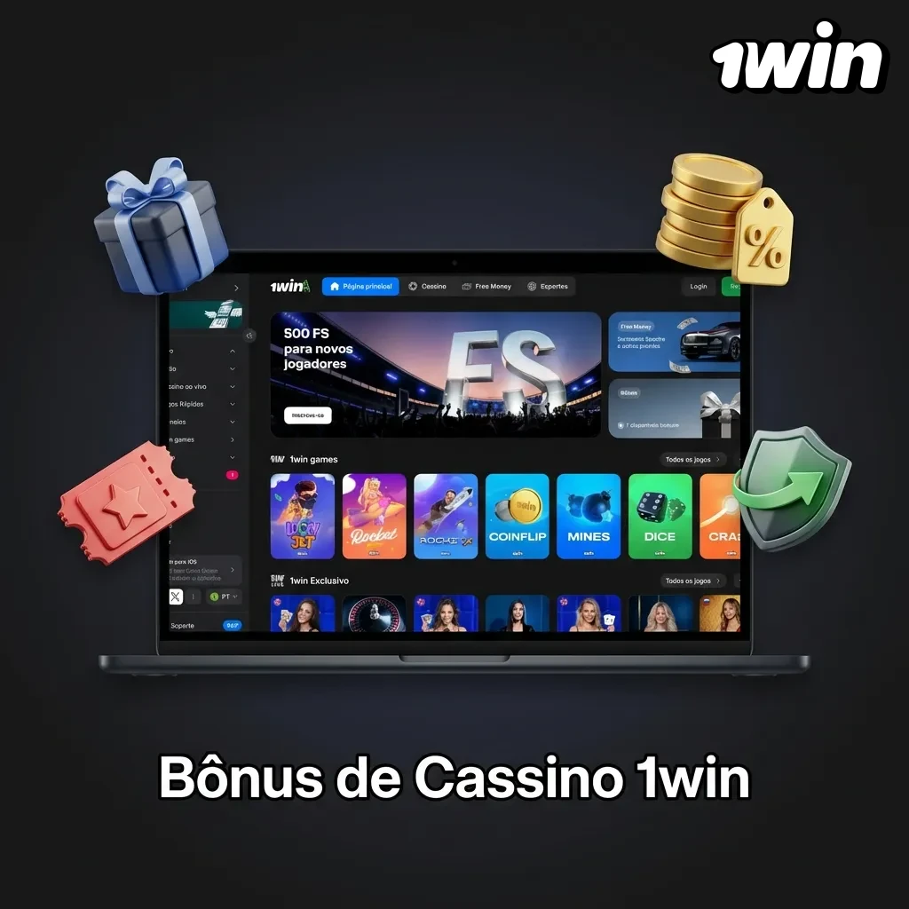 Casino player viewing 1win bonus promotions including reload bonus, cashback, free spins, and tournament offers