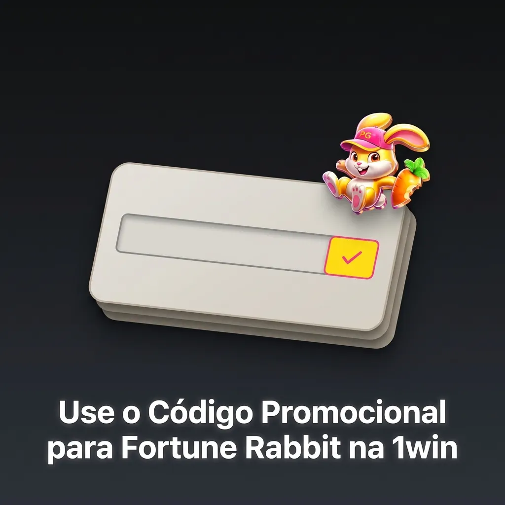 Fortune Rabbit promotional code RABBIT500 displayed on 1win casino platform for bonus activation