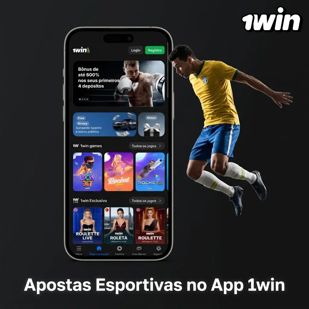 Apostas esportivas no app 1win com futebol, MMA, tênis e mais de 40 modalidades ao vivo